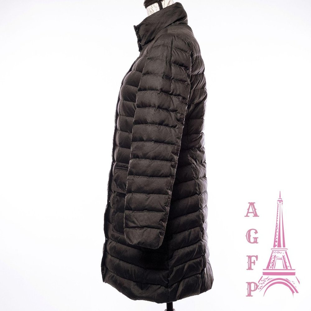 Theory long black puffer coat - Picture 7 of 14
